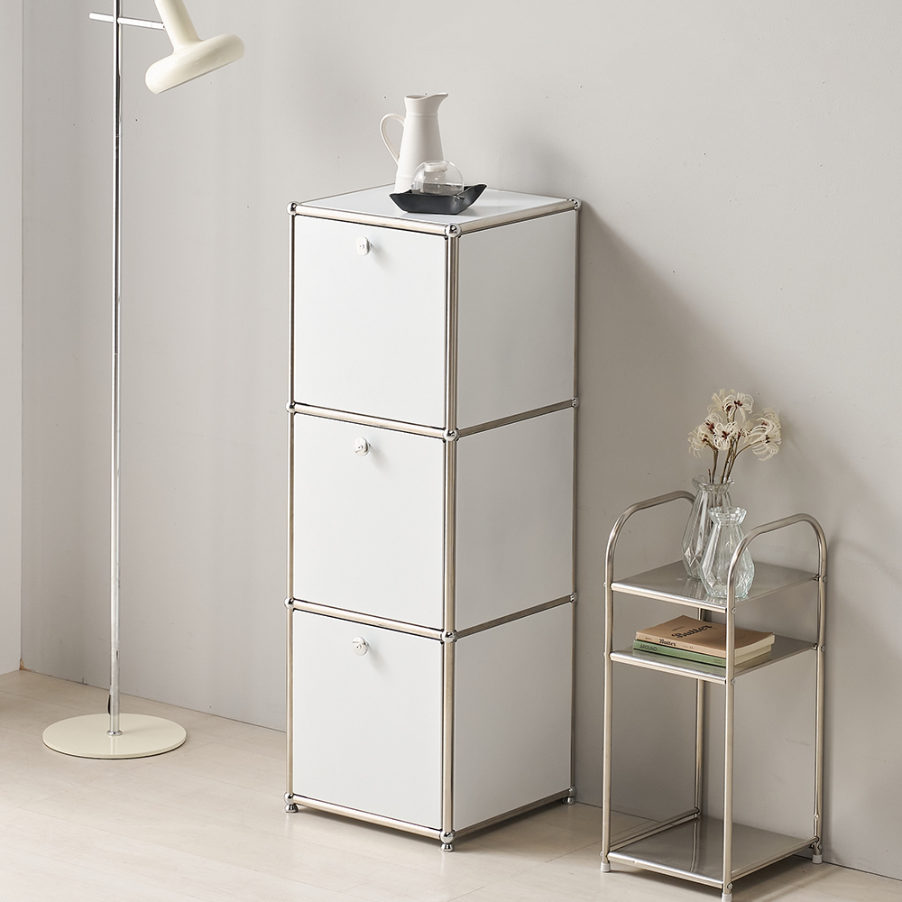 파스코 모듈 3단400수납장3도어 YJ-P832