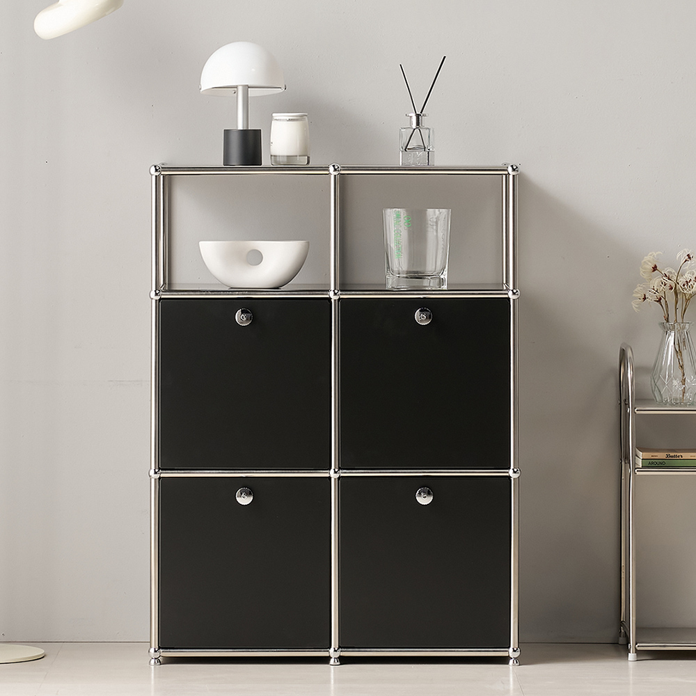 파스코 모듈 3단771수납장4도어 YJ-P835